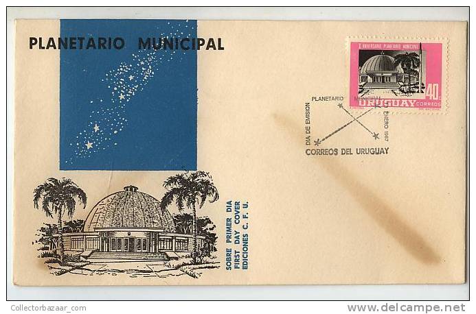 URUGUAY FDC COVER PLANETARIUM SPACE STARS - Astronomy