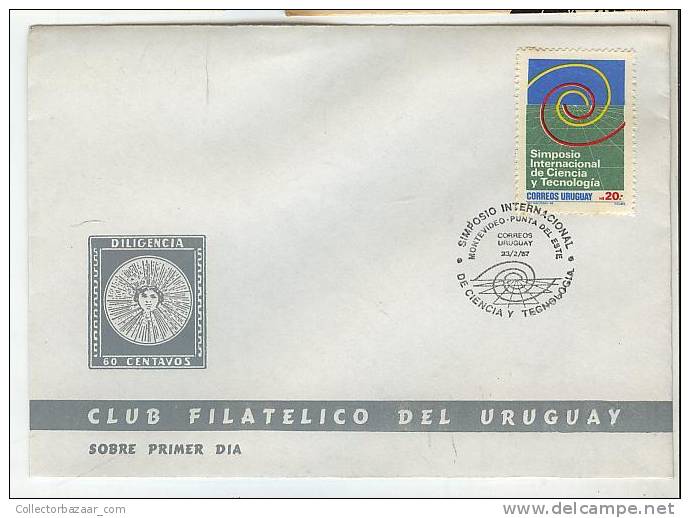 URUGUAY FDC COVER SCIENCE TECNOLOGY MATH - Astronomy
