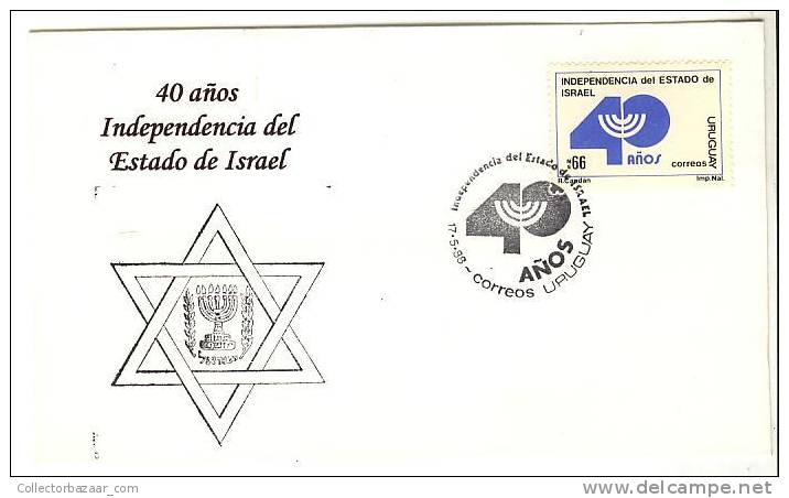 URUGUAY FDC COVER JUDAICA RELIGION ISRAEL - Jewish