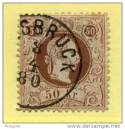 Très Beau   50 Kr.  Yv. 38.A  Schöne Stempel    Innsbruck  3/4/1880   Cote 200 E - Gebraucht