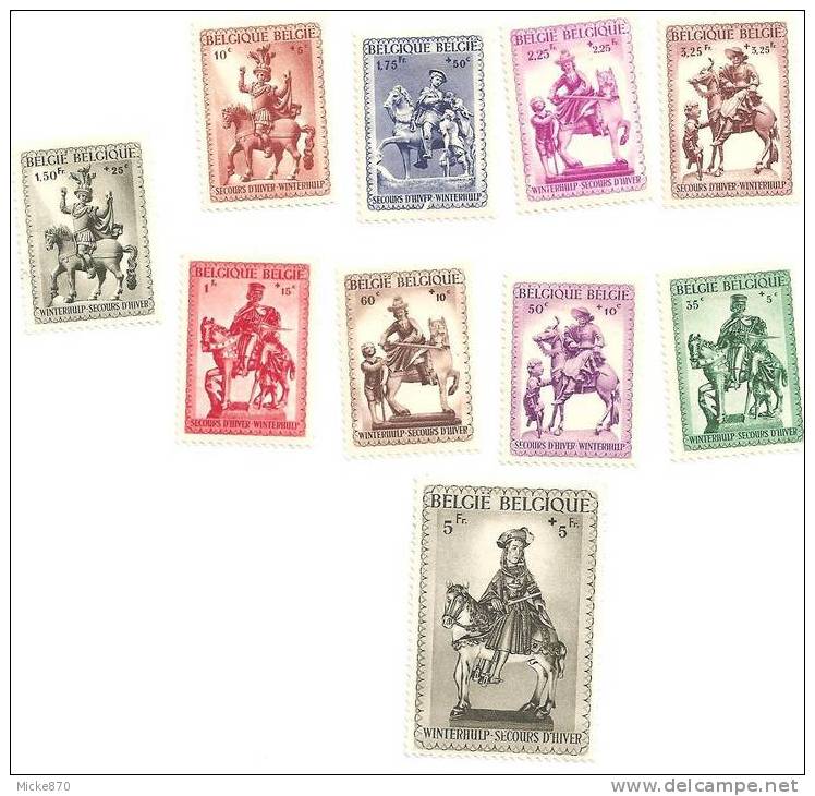 Belgique N°583 à 592 Neuf* Secours D'hivers - Unused Stamps