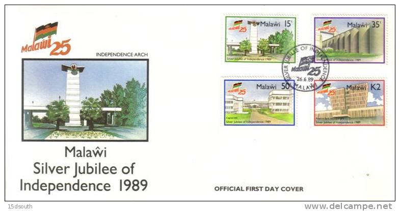 Malawi - 1989 25th Anniversary Of Independence FDC # SG 817-820 , Mi 529-532 - Malawi (1964-...)