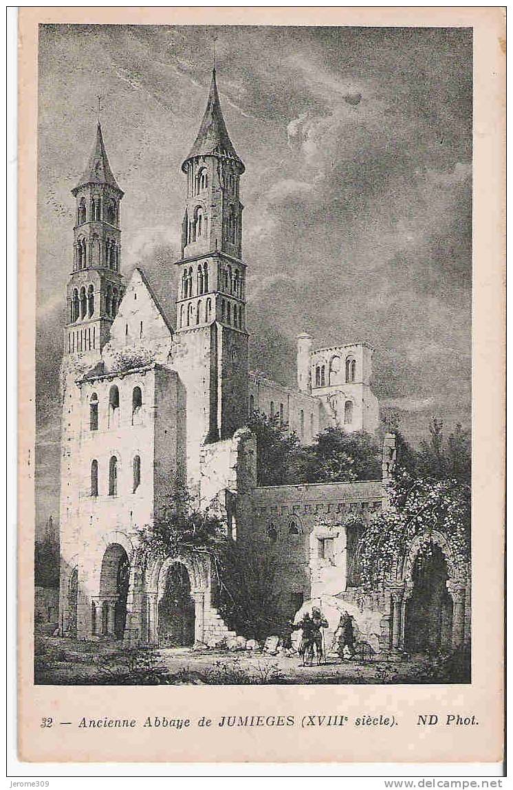 JUMIEGES - (76480) - Lot De 2 CPA - N°32 Et 13 - Ruines De L'Ancienne Abbaye De Jumiege-Les Deux Tours De L'église N.D - Jumieges