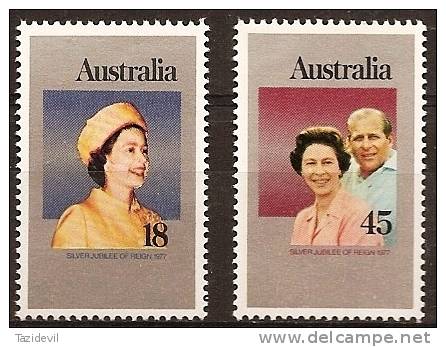 AUSTRALIA - 1977 Jubilee. Scott 659-60. MNH ** - Neufs