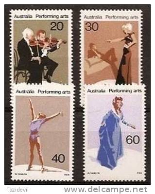 AUSTRALIA - 1977 Performing Arts. Scott 655-8. MNH ** - Mint Stamps