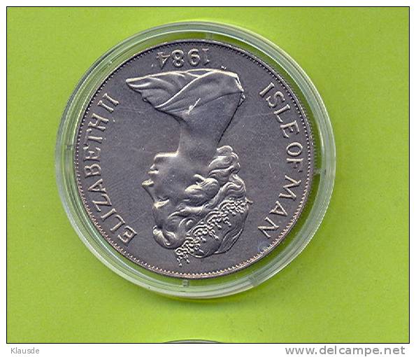 Olympia Los Angeles 1984 1 Crown CuNi. - Isle Of Man