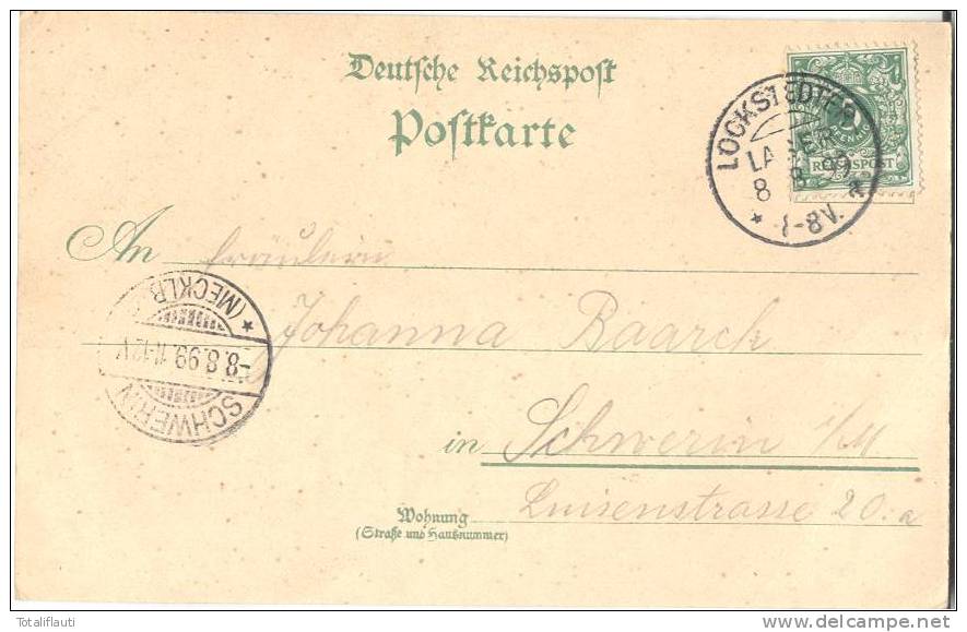 Gruss Aus Dem Lockstedter Lager Color Litho Hauptwache Offitierscasino Waldersee Stein 8.8.1899 Gelaufen - Hohenlockstedt