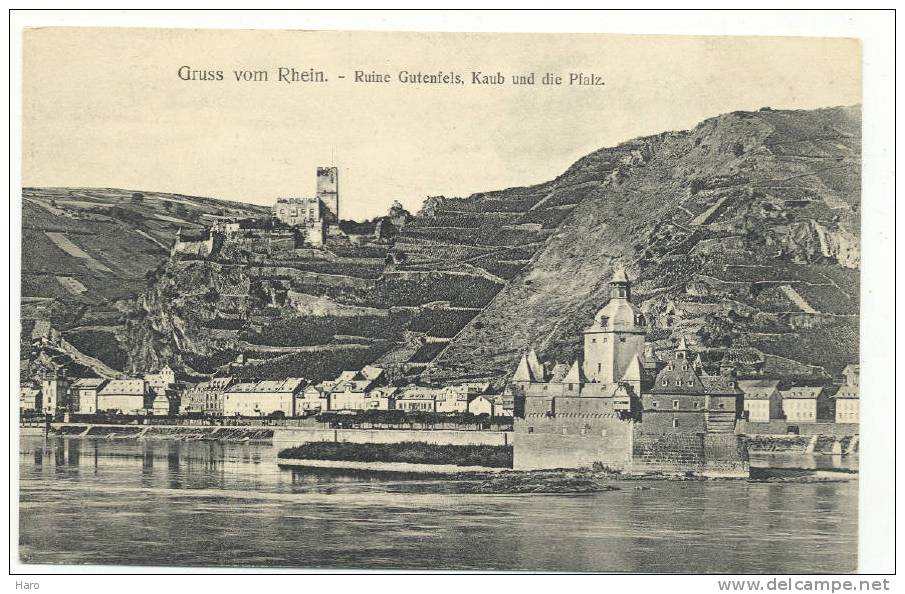 Grüss Vom Rhein - Ruine Gutenfels, Kaub Und Die Pfalz ( 1432) - Kaub