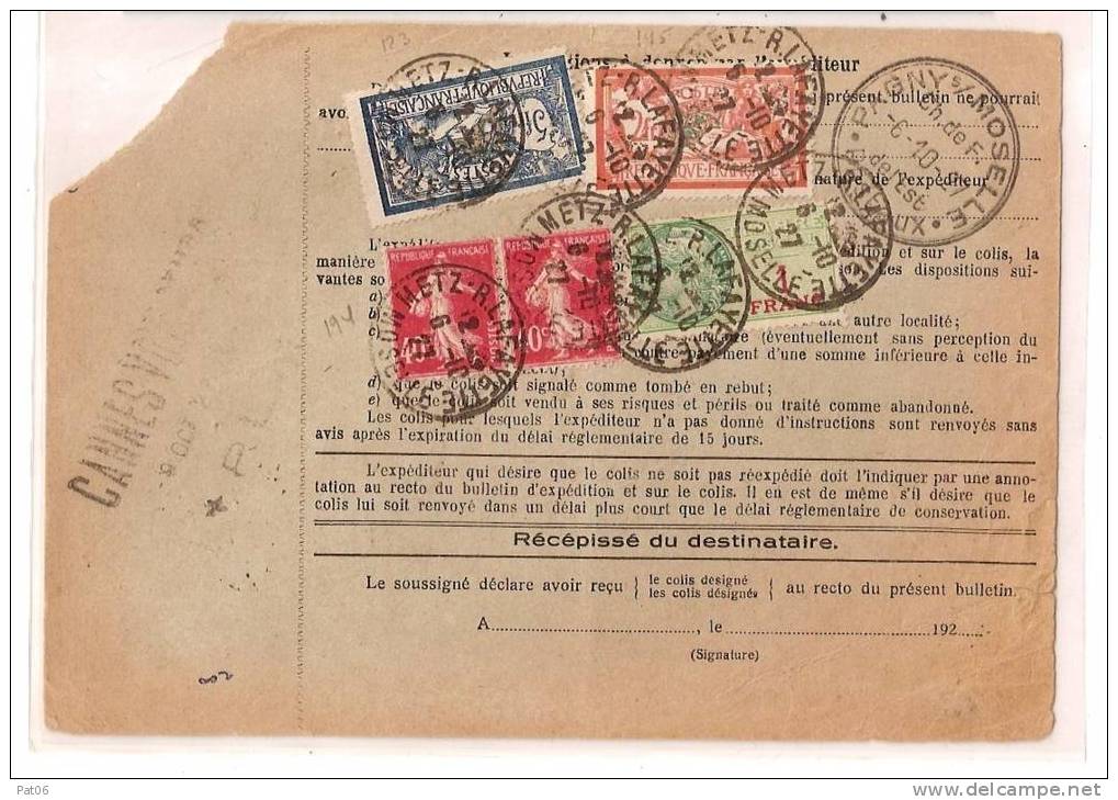 68   MOSELLE  « METZ » - Lettres & Documents