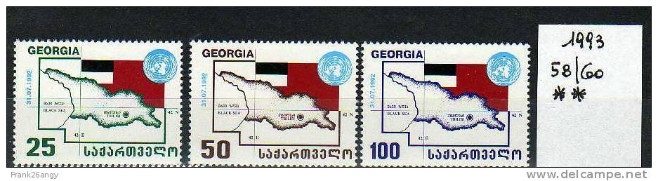 GEORGIA - 1993 - UNO Membership Mi. 63/5 - Uni. 58/60 Serie Cpl. 3v. Nuovi** Perfetti - Georgia