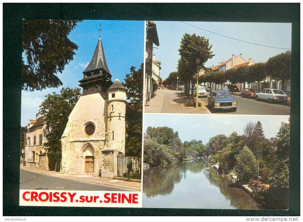 Croissy Sur Seine (78) - Multivues ( Prieuré Boulevard De La Mairie Bords De Seine Automobile Peugeot Renault ABEILLE CA - Croissy-sur-Seine