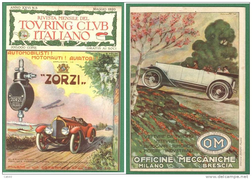 RIVISTA-TOURING CLUB ITALIANO-MAGGIO   1920 - Art, Design, Décoration