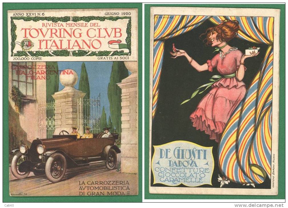 RIVISTA-TOURING CLUB ITALIANO-GIUGNO 1920 - Art, Design, Décoration