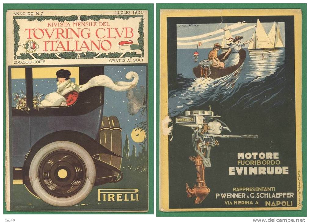 RIVISTA-TOURING CLUB  ITALIANO-LUGLIO  1920 - Kunst, Design, Decoratie