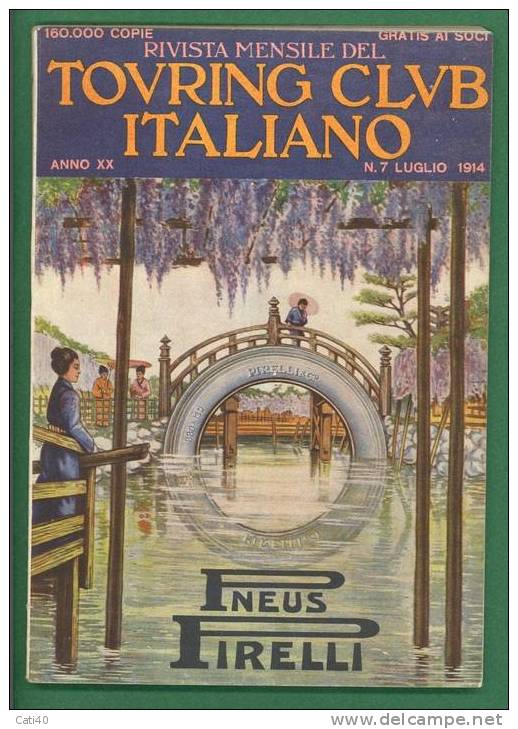 RIVISTA-TOURING CLUB  ITALIANO-LUGLIO 1914 - Art, Design, Décoration