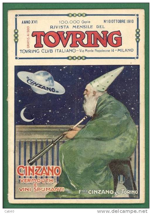 RIVISTA-TOURING CLUB  ITALIANO-OTTOBRE -1910 - Art, Design, Décoration