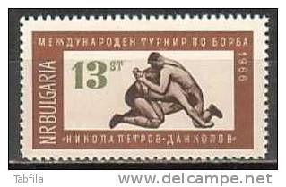 BULGARIA / BULGARIE - 1966 - Tournoi International De Lutte - "N.Petrov - Dan Kolov" - 1v** - Lutte