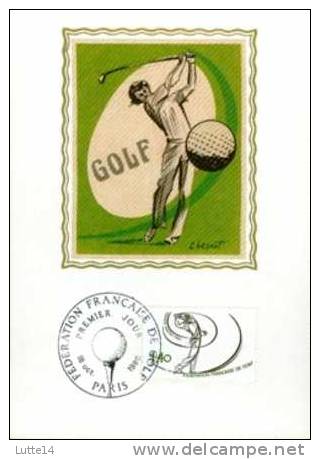 GOLF : Carte Oblitération 1er Jour 18/10/1980 à Paris - Fédération Française De Golf - Golf