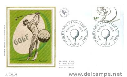 GOLF : Enveloppe Oblitération 1er Jour 18/10/1980 à Paris - Fédération Française De Golf - Golf