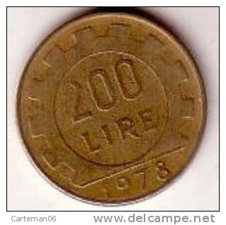 Pièce Italienne De 200 Lire 1978 - 200 Liras