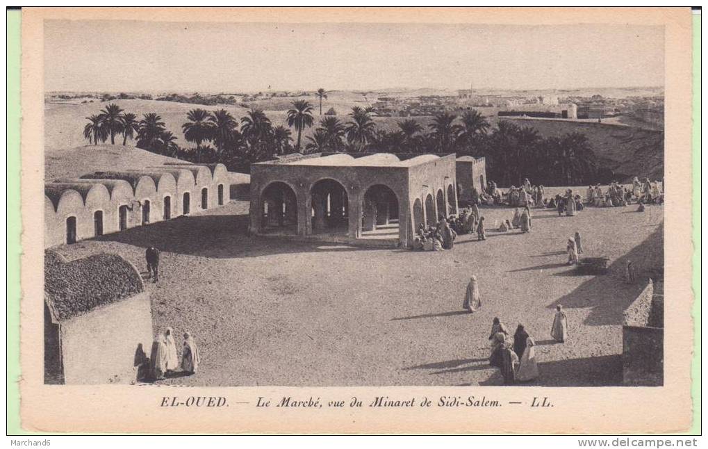 ALGERIE.EL OUED.LE MARCHE VUE DU MINARET DE SIDI SALEM - El-Oued