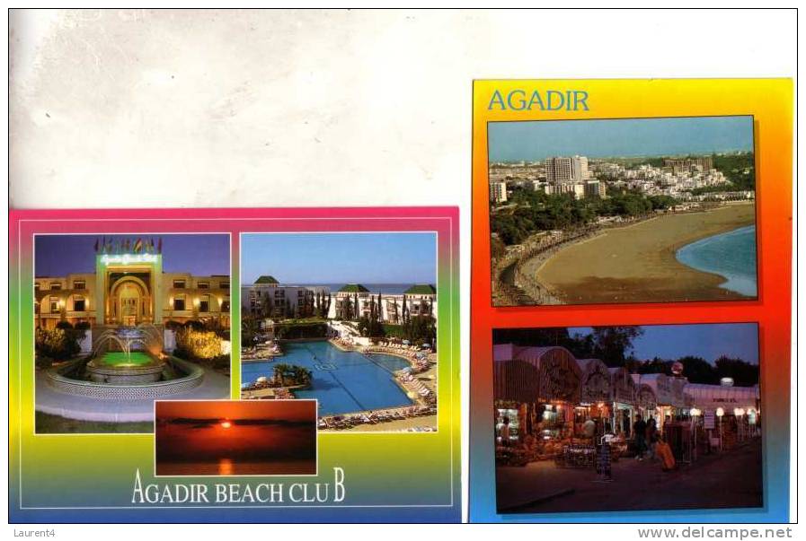 2 Postcard Of Morocco - 4 Carte Du Maroc - Agadir