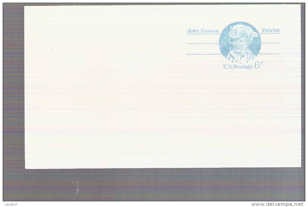 Postal Card - John Hanson - Scott # UX64 - 1961-80