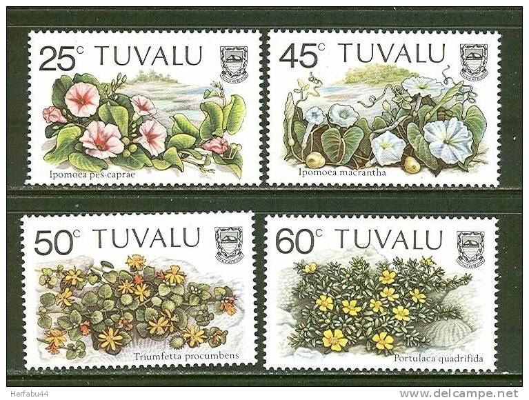 Tuvalu     Beach Flowers   Set   SC# 231-34  MNH** - Other & Unclassified
