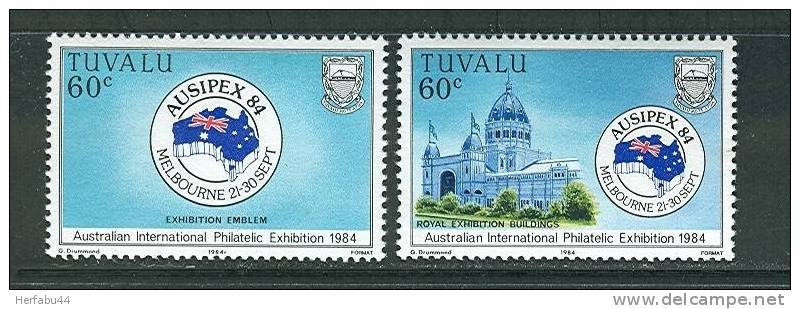 Tuvalu    Ausipex 84 Australian Philatelic Exhibition   Set   SC# 257-58  MNH** - Tuvalu (fr. Elliceinseln)