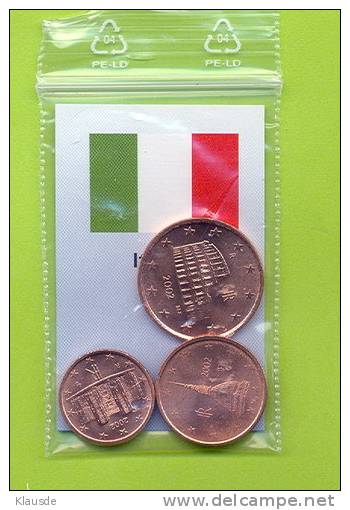 Kleinmünzen Italien  2002 1,2 & 5 Cent - Belgique