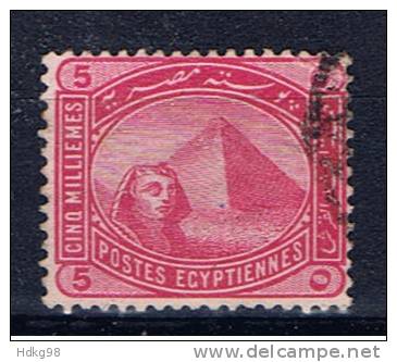 ET+ Ägypten 1888 Mi 38 Sphinx Und Cheops-Pyramide - 1866-1914 Khédivat D'Égypte