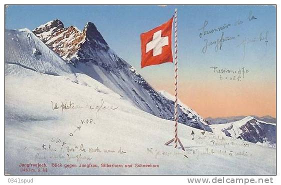 1921 Suisse  Alpinisme Alpinismo Mountain Climbing  Jungfraujoch - Escalade