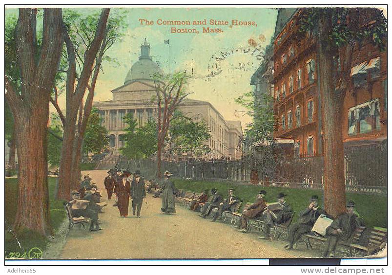 The Common And State House, Boston, MA Animated 1913 - Boston