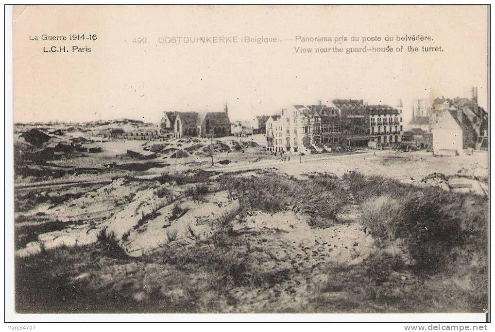 OOSTDUINKERKE Le Grand Hotel Panorama Pris Du Poste Du Belvédère Editions LCH En Date De 1916 - Oostduinkerke