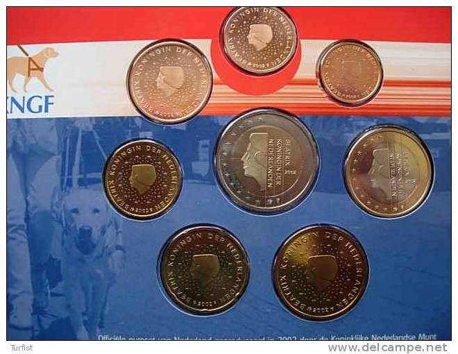 NEDERLAND VOLLEDIG EURO SET 2002 GELEIDEHONDEN FONDS - Niederlande