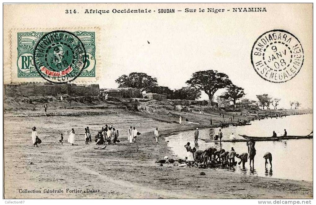 COLLECTION FORTIER N° 314 - AFRIQUE FRANCAISE - SOUDAN - NYAMINA - SUR LE BORD Du NIGER - Sudán