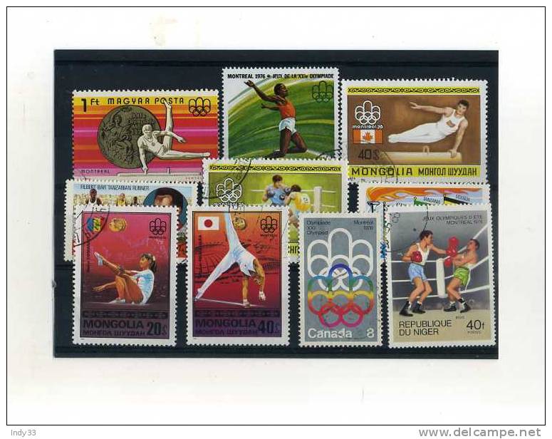 - J.O. 1976 . ENSEMBLE DE TIMBRES SUR LES JEUX OLYMPIQUES DE MONTREAL  . PAYS DIVERS . - Summer 1976: Montreal