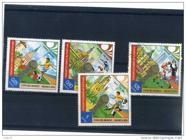 - GUINEA EQUATORIAL . ENSEMBLE DE TIMBRES SUR LE FOOTBALL . COUPE DU MONDE 74 . - 1974 – Germania Ovest