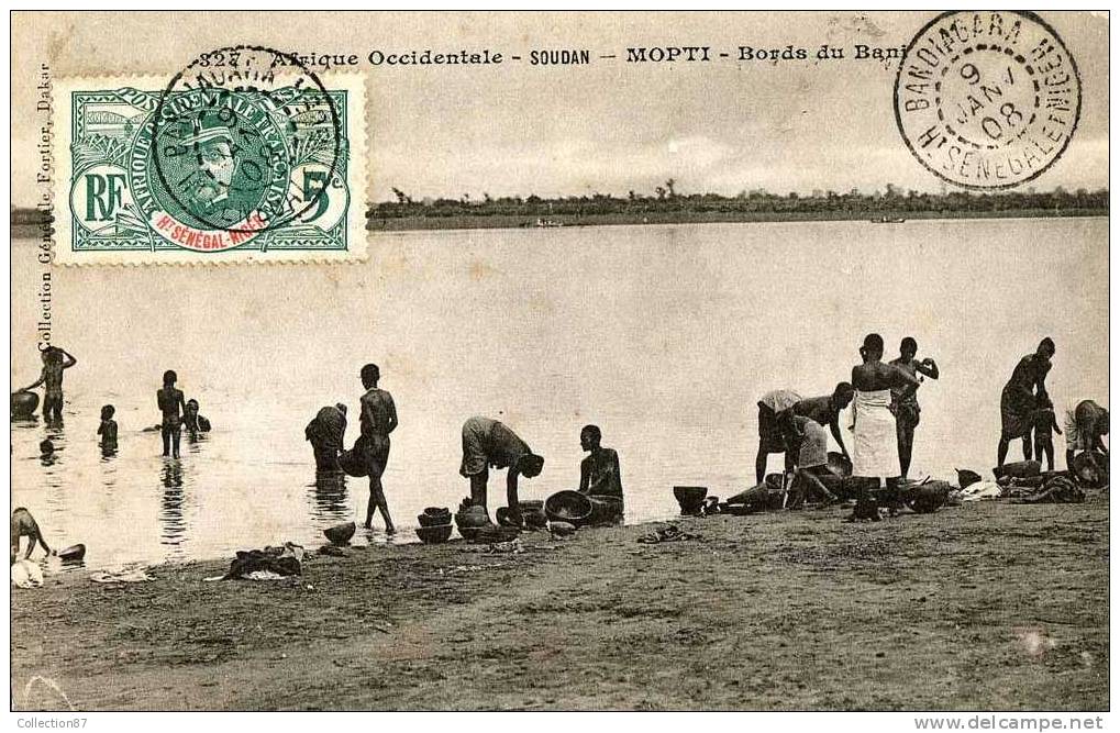 COLLECTION FORTIER N° 327 - AFRIQUE FRANCAISE - SOUDAN - MOPTI - BORDS Du BANI - BAIN - BAIGNADE - Sudán