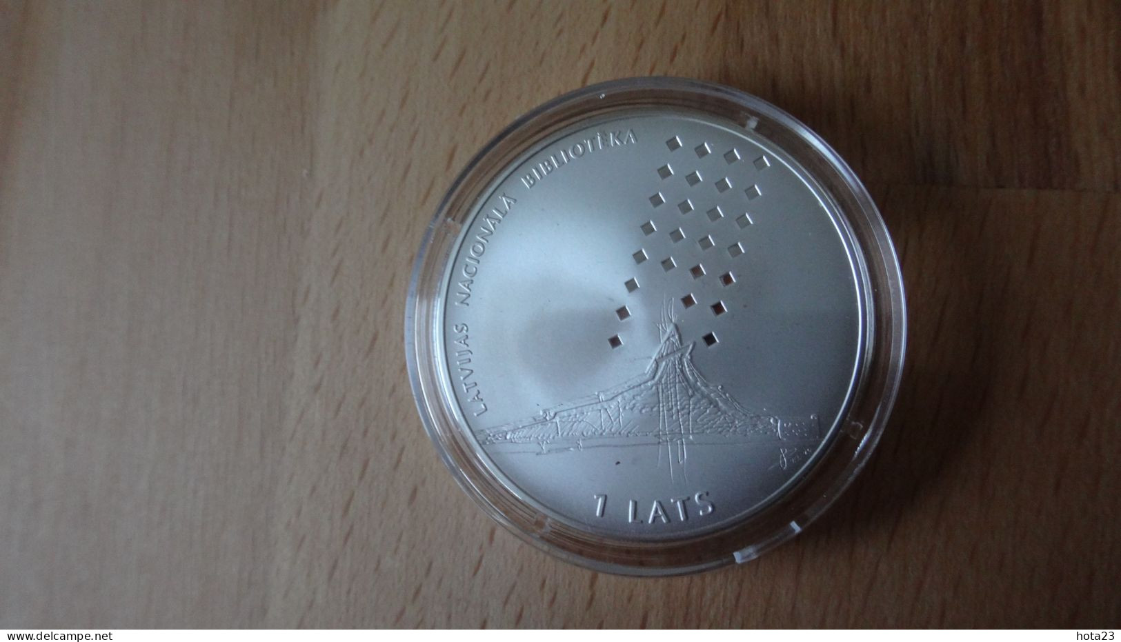 (!) LATVIA ,Lettland , Lettonia SILVER COIN 1 LATS National Library PROOF 2002 Y Modern Architekture - Letonia