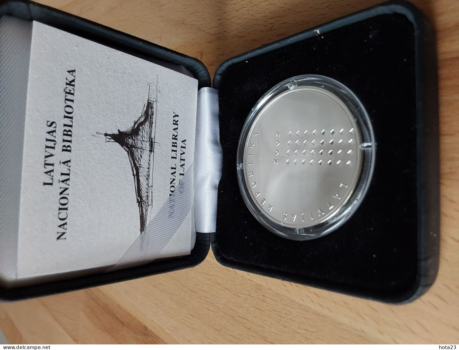 (!) LATVIA ,Lettland , Lettonia SILVER COIN 1 LATS National Library PROOF 2002 Y Modern Architekture - Lettonie