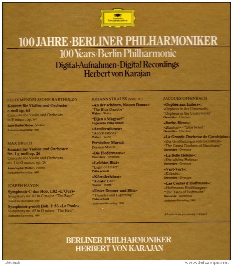 * 4LP Box *  100 YEARS BERLIN PHILHARMONIC (Germany 1982 Digital Recordings) BERLINER PHILHARMONIKER - Klassiekers