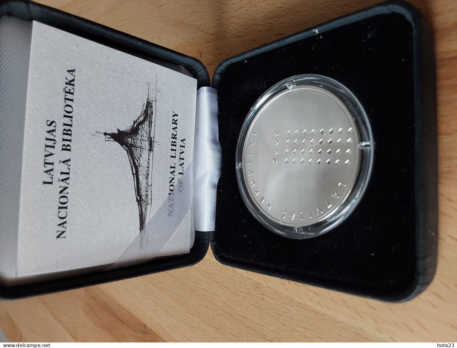 (!) LATVIA ,Lettland , Lettonia  SILVER COIN 1 LATS  National Library  PROOF  2002 Y   Modern Architekture - Lettonie