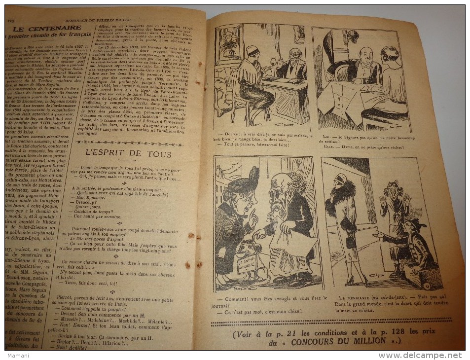 Almanach Du Pelerin 1928 Illustration-cip-l G-perrette.-chemin De Fer-nobel-les Solennites Mariales De Chartres- Etc.... - Desde 1950