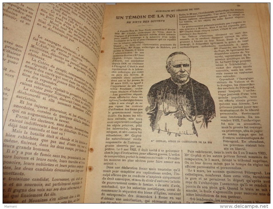 almanach du pelerin 1928 illustration-cip-l g-perrette.-chemin de fer-nobel-les solennites mariales de chartres- etc....