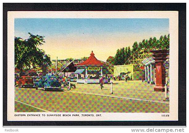 Roller Coaster & Eastern Entrance To Sunnyside Beach Amusement Park Toronto Ontario Canada - Ref 299 - Toronto