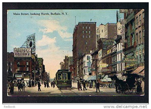 Early Postcard Tram 5082 Main Street North Buffalo New York USA  - Ref 299 - Buffalo