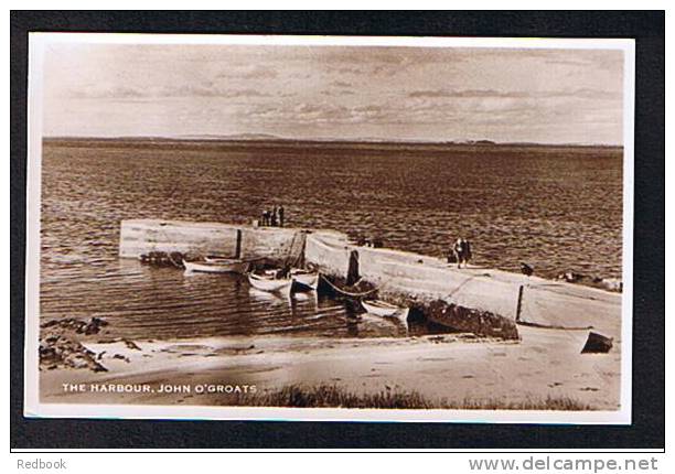 Real Photo Postcard The Harbour & Boats John O'Groats Caithness Scotland - Ref 299 - Caithness