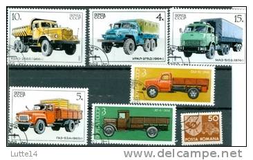 CAMIONS: Lot De 7 Timbres (01) : URSS CCCP - Roumanie - Trucks