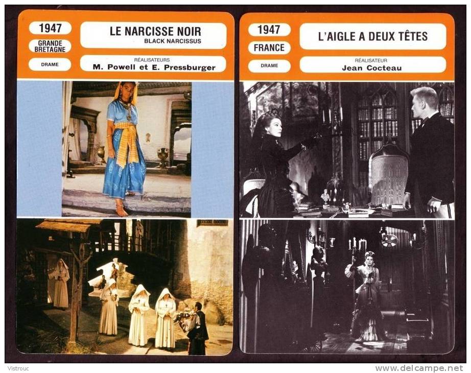 10 Fiches Cinéma (10 Scans) : Filmographie De  1947 Et 48, Avec  S. HOLLOWAY, J. MARAIS, S. MANGAN,... - Altri & Non Classificati